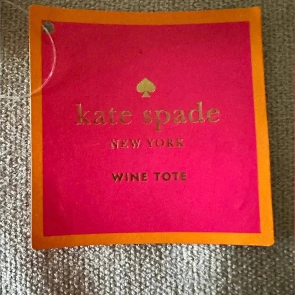 Kate Spade Cheers Wine Tote - Black Canvas - NWT - Picture 7 of 7